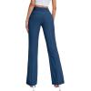 imageHybrid ampamp Company Womens Ultra Stretch Ponte Bootcut Dress Pants  Sleek Pintuck Pull On Faux Pockets Office ampamp CasualNavy