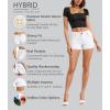 imageHybrid ampamp Company Womens Mid Rise Denim Stretchy Jean Shorts with PocketsShortsuper Stretch White