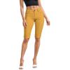 imageHybrid ampamp Company Womens Ultra Comfy Butt Lift Stretch Bermuda City ShortsMustard