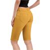 imageHybrid ampamp Company Womens Ultra Comfy Butt Lift Stretch Bermuda City ShortsMustard