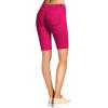 imageHybrid ampamp Company Womens Ultra Stretch Perfectly Shaping Mid Rise Skinny Bermuda Shorts with PocketsBermudafuchsia