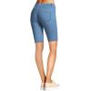 imageHybrid ampamp Company Womens Ultra Stretch Perfectly Shaping Mid Rise Skinny Bermuda Shorts with PocketsBermudapowder Blu