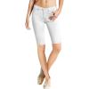 imageHybrid ampamp Company Womens Ultra Stretch Perfectly Shaping Mid Rise Skinny Bermuda Shorts with PocketsBermudawhite