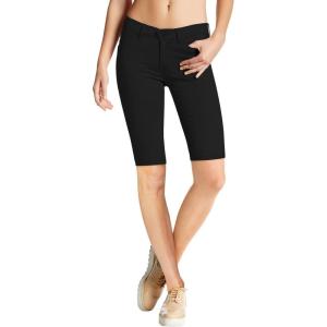 imageHybrid ampamp Company Womens Ultra Stretch Perfectly Shaping Mid Rise Skinny Bermuda Shorts with PocketsBermudablack