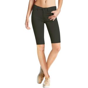 imageHybrid ampamp Company Womens Ultra Stretch Perfectly Shaping Mid Rise Skinny Bermuda Shorts with PocketsBermudaolive