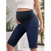imageHybrid ampamp Company Women Super Comfy Stretch Maternity Bermuda ShortBermudabm4822sdarkwash