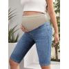 imageHybrid ampamp Company Women Super Comfy Stretch Maternity Bermuda ShortBermudabm4822slightblue