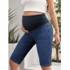 imageHybrid ampamp Company Women Super Comfy Stretch Maternity Bermuda ShortBermudabm4822smediumblue