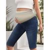 imageHybrid ampamp Company Women Super Comfy Stretch Maternity Bermuda ShortBermudabm5326avintag