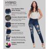 imageHybrid ampamp Company Womens Butt Lift V2 Super Comfy Stretch Denim Skinny JeansDestructeddwash