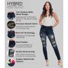 imageHybrid ampamp Company Womens Butt Lift V2 Super Comfy Stretch Denim Skinny JeansDestructedindigo