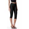 imageHybrid ampamp Company Womens Super Comfy Stretch Pull On Millennium Twill Capri ShortsCapriblack