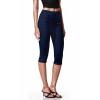 imageHybrid ampamp Company Womens Super Comfy Stretch Pull On Millennium Twill Capri ShortsCapridark Navy
