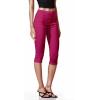 imageHybrid ampamp Company Womens Super Comfy Stretch Pull On Millennium Twill Capri ShortsCaprifuchsia