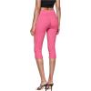 imageHybrid ampamp Company Womens Super Comfy Stretch Pull On Millennium Twill Capri ShortsCapripink Flamingo