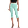imageHybrid ampamp Company Womens Super Comfy Stretch Pull On Millennium Twill Capri ShortsCaprimint