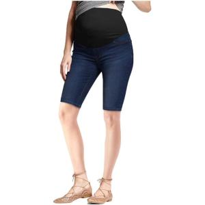 imageHybrid ampamp Company Women Super Comfy Stretch Maternity Bermuda ShortBermudabm4822sdarkwash