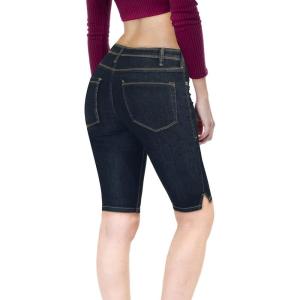 imageHybrid ampamp Company Womens Butt Lifting Mid Rise Denim Bermuda ShortsBermudablack
