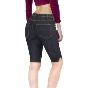 imageHybrid ampamp Company Womens Butt Lifting Mid Rise Denim Bermuda ShortsBermudaindigo