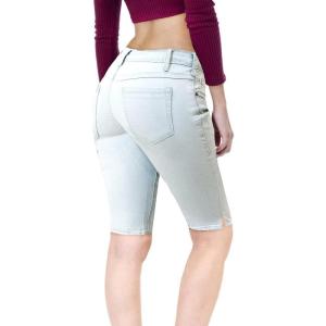 imageHybrid ampamp Company Womens Butt Lifting Mid Rise Denim Bermuda ShortsBermudalightwash