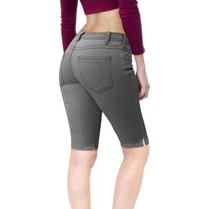 imageHybrid ampamp Company Womens Butt Lifting Mid Rise Denim Bermuda ShortsGrey