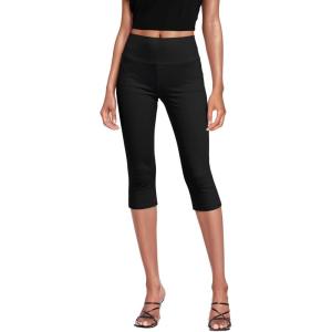 imageHybrid ampamp Company Womens Super Comfy Stretch Pull On Millennium Twill Capri ShortsCapriblack