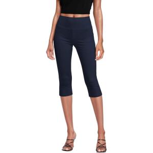 imageHybrid ampamp Company Womens Super Comfy Stretch Pull On Millennium Twill Capri ShortsCaprinavy