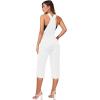imageHybrid ampamp Company Women Denim Shorts Rompers Sleeveless Adjustable Strap Overalls Cross Back JumpsuitQvj156998white