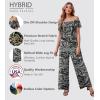 imageHybrid ampamp Company Womens Lightweight Off Shoulder Jumpsuit  Stretchy Wide Leg Romper  Casual to Formal One Piece Outfit11386blackGrey