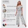 imageHybrid ampamp Company Womens Lightweight Off Shoulder Jumpsuit  Stretchy Wide Leg Romper  Casual to Formal One Piece OutfitG219836whiteblack
