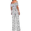 imageHybrid ampamp Company Womens Lightweight Off Shoulder Jumpsuit  Stretchy Wide Leg Romper  Casual to Formal One Piece OutfitG219836whiteblack