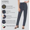 imageHybrid ampamp Company Womens Paper Bag Pants Casual Slim High Waist Pants with Bow KnotCharcoal