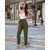 imageHybrid ampamp Company Womens Paper Bag Pants Casual Slim High Waist Pants with Bow KnotOlive