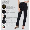 imageHybrid ampamp Company Womens Paper Bag Pants Casual Slim High Waist Pants with Bow KnotTp48366cdsblack