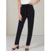 imageHybrid ampamp Company Womens Paper Bag Pants Casual Slim High Waist Pants with Bow KnotTp48366cdsblack