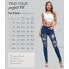 imageHybrid ampamp Company Womens Pull On Stretchy Mid Rise Skinny Fit Pants Regular or Distressed Jeans with Long Short Inseam45dwash