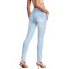 imageHybrid ampamp Company Womens Pull On Stretchy Mid Rise Skinny Fit Pants Regular or Distressed Jeans with Long Short Inseam45lwash