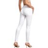 imageHybrid ampamp Company Womens Pull On Stretchy Mid Rise Skinny Fit Pants Regular or Distressed Jeans with Long Short Inseam45white