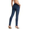 imageHybrid ampamp Company Womens Pull On Stretchy Mid Rise Skinny Fit Pants Regular or Distressed Jeans with Long Short InseamDark Wash