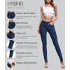imageHybrid ampamp Company Womens Pull On Stretchy Mid Rise Skinny Fit Pants Regular or Distressed Jeans with Long Short InseamDark Wash