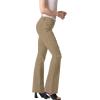 imageHybrid ampamp Company Womens Slim Boot Cut Stretch PantsBlkhaki