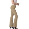 imageHybrid ampamp Company Womens Slim Boot Cut Stretch PantsTwillkhaki
