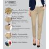 imageHybrid ampamp Company Womens Ultra Comfy Stretch Slim Fit Trousers Chino Pants with PocketLightkhaki