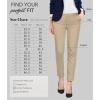 imageHybrid ampamp Company Womens Ultra Comfy Stretch Slim Fit Trousers Chino Pants with PocketLightkhaki