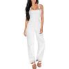 imageHybrid ampamp Company Women Denim Shorts Rompers Sleeveless Adjustable Strap Overalls Cross Back JumpsuitPvj6108white