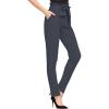 imageHybrid ampamp Company Womens Paper Bag Pants Casual Slim High Waist Pants with Bow KnotCharcoal