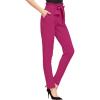 imageHybrid ampamp Company Womens Paper Bag Pants Casual Slim High Waist Pants with Bow KnotTp48366cdspink