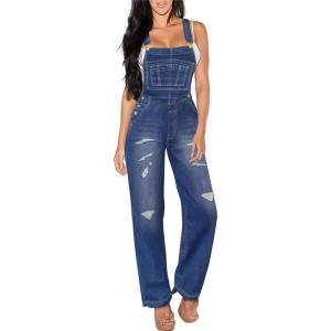 imageHybrid ampamp Company Women Denim Shorts Rompers Sleeveless Adjustable Strap Overalls Cross Back JumpsuitPvj156999mediumwash