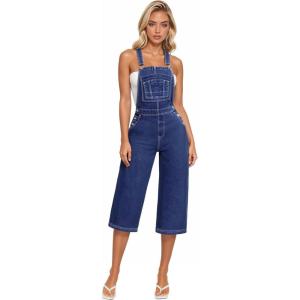 imageHybrid ampamp Company Women Denim Shorts Rompers Sleeveless Adjustable Strap Overalls Cross Back JumpsuitQvj156998medium Was