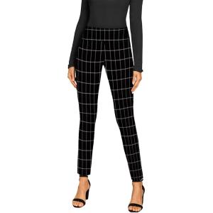 imageHybrid ampamp Company Women Stretch Skinny Dress Pants Nylon Ponte Pull On Office Leggings Trousers10571blackwhite